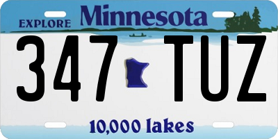 MN license plate 347TUZ