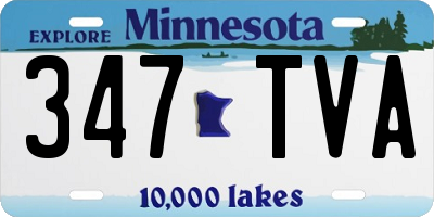 MN license plate 347TVA