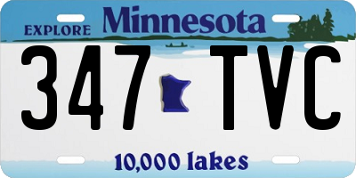 MN license plate 347TVC