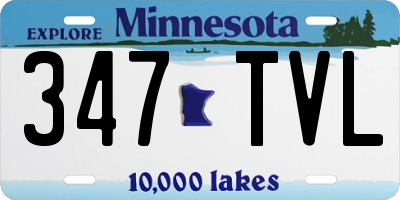 MN license plate 347TVL