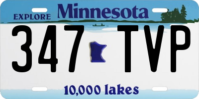 MN license plate 347TVP