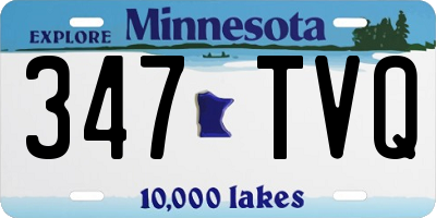 MN license plate 347TVQ