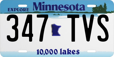 MN license plate 347TVS