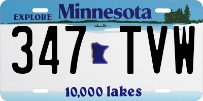 MN license plate 347TVW