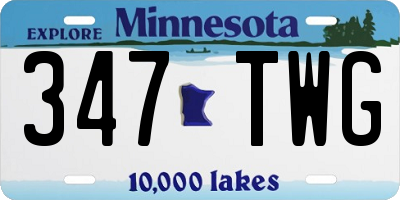 MN license plate 347TWG