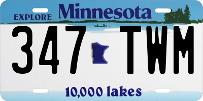 MN license plate 347TWM