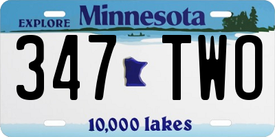 MN license plate 347TWO