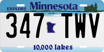 MN license plate 347TWV
