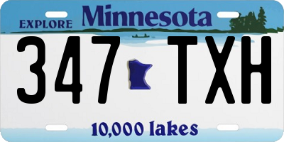 MN license plate 347TXH