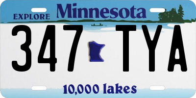 MN license plate 347TYA