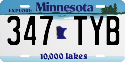 MN license plate 347TYB