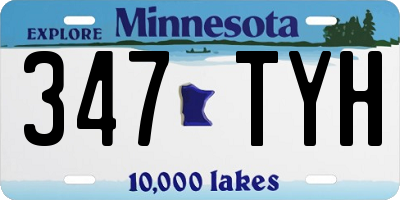 MN license plate 347TYH