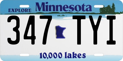 MN license plate 347TYI