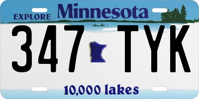 MN license plate 347TYK