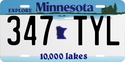 MN license plate 347TYL