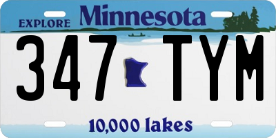 MN license plate 347TYM