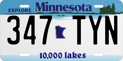 MN license plate 347TYN