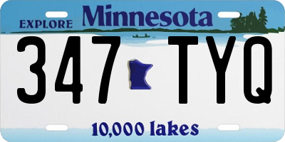 MN license plate 347TYQ