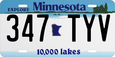 MN license plate 347TYV