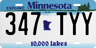 MN license plate 347TYY