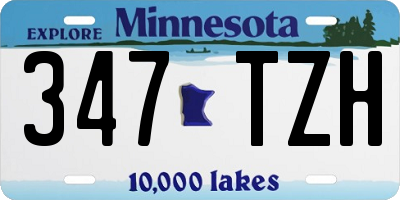 MN license plate 347TZH