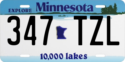 MN license plate 347TZL