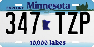 MN license plate 347TZP