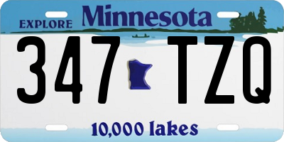 MN license plate 347TZQ