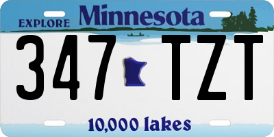 MN license plate 347TZT