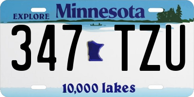 MN license plate 347TZU