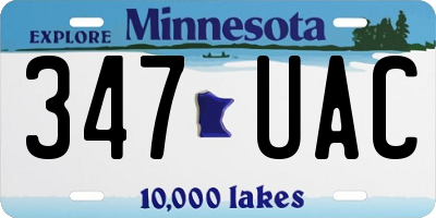MN license plate 347UAC