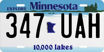 MN license plate 347UAH