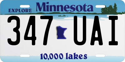 MN license plate 347UAI