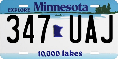 MN license plate 347UAJ