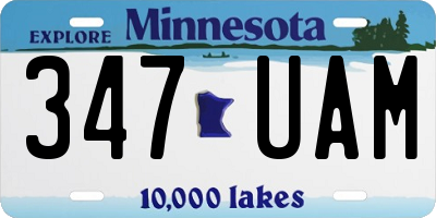 MN license plate 347UAM