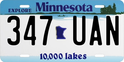 MN license plate 347UAN