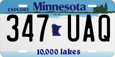 MN license plate 347UAQ