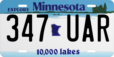 MN license plate 347UAR