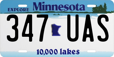 MN license plate 347UAS