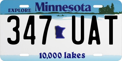 MN license plate 347UAT