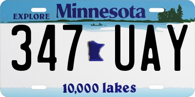 MN license plate 347UAY