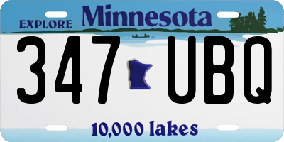 MN license plate 347UBQ