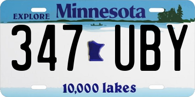 MN license plate 347UBY