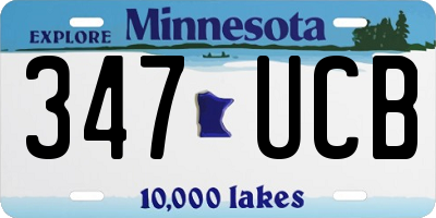 MN license plate 347UCB