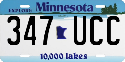 MN license plate 347UCC