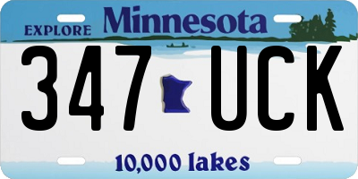 MN license plate 347UCK