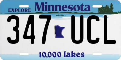 MN license plate 347UCL
