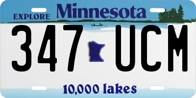MN license plate 347UCM