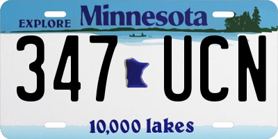 MN license plate 347UCN