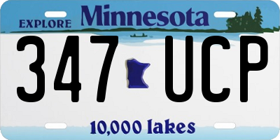 MN license plate 347UCP
